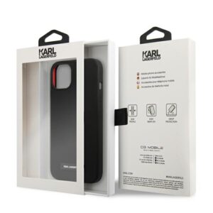 Karl Lagerfeld KLHCP13SSLMP1K Apple iPhone 13 mini 5,4" kietas dėklas juodos spalvos Silicone Plaque - Image 8