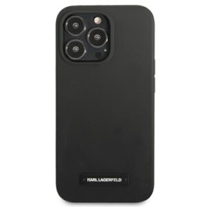 Karl Lagerfeld KLHCP13LSLMP1K Apple iPhone 13 Pro / 13 6,1" kietas dėklas juodos spalvos Silicone Plaque - Image 3