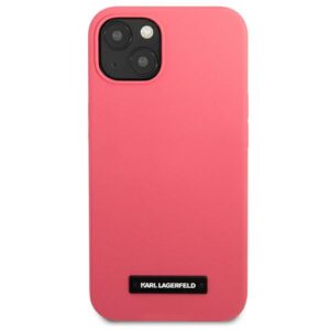 Karl Lagerfeld KLHCP13SSLMP1PI Apple iPhone 13 mini 5,4" kietas dėklas fuchsia Silicone Plaque - Image 3