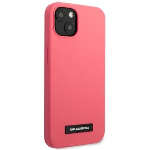 Karl Lagerfeld KLHCP13SSLMP1PI Apple iPhone 13 mini 5,4" kietas dėklas fuchsia Silicone Plaque - Image 4