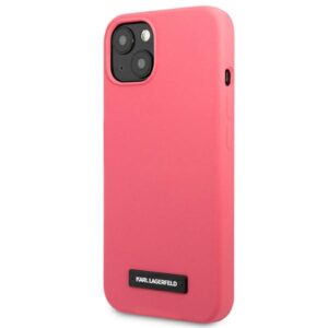 Karl Lagerfeld KLHCP13MSLMP1PI Apple iPhone 13 / 14 / 15 6,1" kietas dėklas fuchsia Silicone Plaque - Image 2