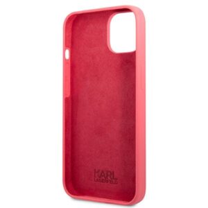 Karl Lagerfeld KLHCP13MSLMP1PI Apple iPhone 13 / 14 / 15 6,1" kietas dėklas fuchsia Silicone Plaque - Image 7