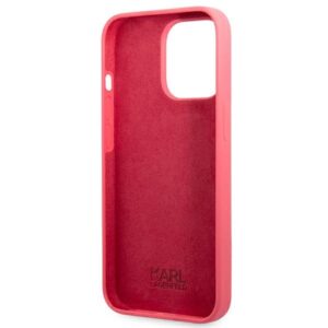 Karl Lagerfeld KLHCP13LSLMP1PI Apple iPhone 13 Pro / 13 6,1" kietas dėklas fuchsia Silicone Plaque - Image 7