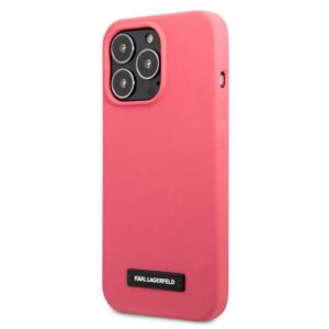 Karl Lagerfeld KLHCP13XSLMP1PI Apple iPhone 13 Pro Max 6,7" kietas dėklas fuchsia Silicone Plaque - Image 2