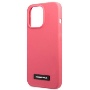 Karl Lagerfeld KLHCP13XSLMP1PI Apple iPhone 13 Pro Max 6,7" kietas dėklas fuchsia Silicone Plaque - Image 6