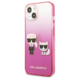 Karl Lagerfeld KLHCP13STGKCP Apple iPhone 13 mini 5,4" kietas dėklas rožinės spalvos Gradient Ikonik Karl & Choupett - Image 2