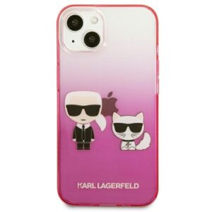 Karl Lagerfeld KLHCP13STGKCP Apple iPhone 13 mini 5,4" kietas dėklas rožinės spalvos Gradient Ikonik Karl & Choupett - Image 3