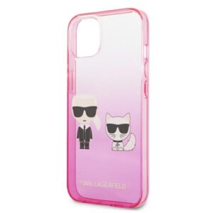 Karl Lagerfeld KLHCP13STGKCP Apple iPhone 13 mini 5,4" kietas dėklas rožinės spalvos Gradient Ikonik Karl & Choupett - Image 6