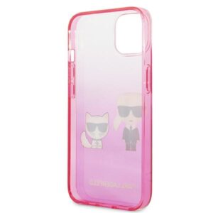 Karl Lagerfeld KLHCP13STGKCP Apple iPhone 13 mini 5,4" kietas dėklas rožinės spalvos Gradient Ikonik Karl & Choupett - Image 7