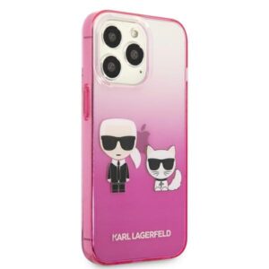 Karl Lagerfeld KLHCP13LTGKCP Apple iPhone 13 Pro / 13 6,1" kietas dėklas rožinės spalvos Gradient Ikonik Karl & Chou - Image 4