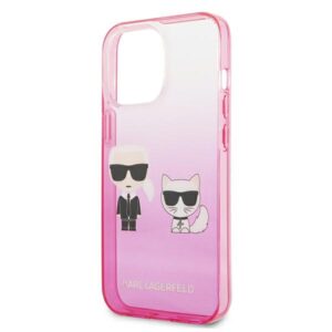 Karl Lagerfeld KLHCP13LTGKCP Apple iPhone 13 Pro / 13 6,1" kietas dėklas rožinės spalvos Gradient Ikonik Karl & Chou - Image 6
