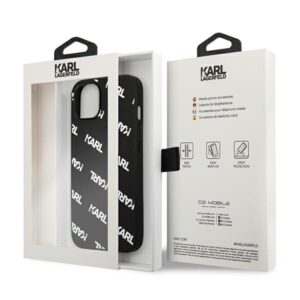 Karl Lagerfeld KLHCP13SPULMBK3 Apple iPhone 13 mini 5,4" kietas dėklas juodos spalvos Allover - Image 8