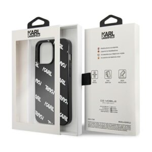 Karl Lagerfeld KLHCP13LPULMBK3 Apple iPhone 13 Pro / 13 6,1" kietas dėklas juodos spalvos Allover - Image 8