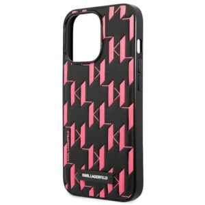 Karl Lagerfeld KLHCP13XMNMP1P Apple iPhone 13 Pro Max 6,7" kietas dėklas rožinės spalvos Monogram Plaque - Image 6