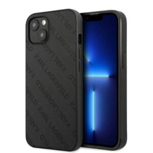 Karl Lagerfeld KLHCP13SPTLK Apple iPhone 13 mini 5,4" kietas dėklas juodos spalvos Perforated Allover - Image 1