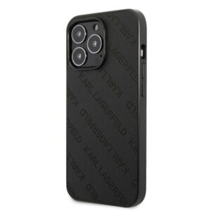 Karl Lagerfeld KLHCP13LPTLK Apple iPhone 13 Pro / 13 6,1" kietas dėklas juodos spalvos Perforated Allover - Image 2