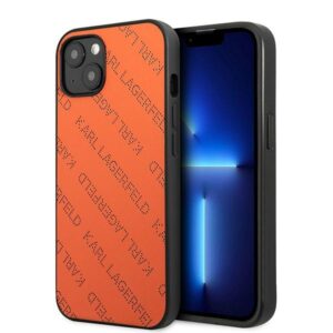 Karl Lagerfeld KLHCP13SPTLO Apple iPhone 13 mini 5,4" kietas dėklas orange Perforated Allover - Image 1