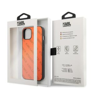 Karl Lagerfeld KLHCP13SPTLO Apple iPhone 13 mini 5,4" kietas dėklas orange Perforated Allover - Image 8