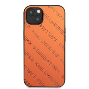 Karl Lagerfeld KLHCP13MPTLO Apple iPhone 13 / 14 / 15 6,1" kietas dėklas orange Perforated Allover - Image 3