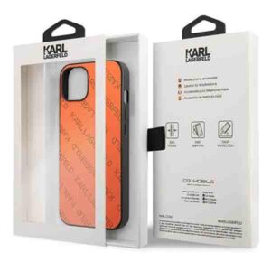 Karl Lagerfeld KLHCP13MPTLO Apple iPhone 13 / 14 / 15 6,1" kietas dėklas orange Perforated Allover - Image 8