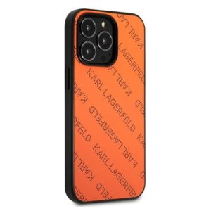 Karl Lagerfeld KLHCP13LPTLO Apple iPhone 13 Pro / 13 6,1" kietas dėklas orange Perforated Allover - Image 4