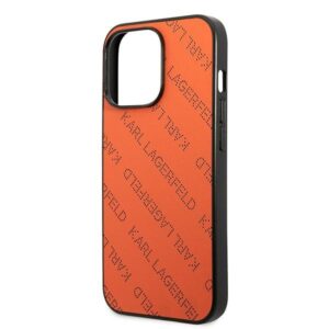 Karl Lagerfeld KLHCP13LPTLO Apple iPhone 13 Pro / 13 6,1" kietas dėklas orange Perforated Allover - Image 6