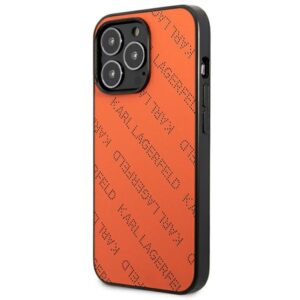 Karl Lagerfeld KLHCP13XPTLO Apple iPhone 13 Pro Max 6,7" kietas dėklas orange Perforated Allover - Image 2