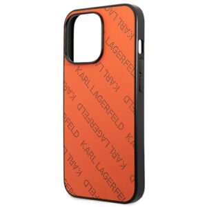 Karl Lagerfeld KLHCP13XPTLO Apple iPhone 13 Pro Max 6,7" kietas dėklas orange Perforated Allover - Image 6
