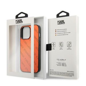 Karl Lagerfeld KLHCP13XPTLO Apple iPhone 13 Pro Max 6,7" kietas dėklas orange Perforated Allover - Image 8