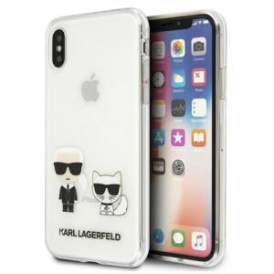 Karl Lagerfeld KLHCI65CKTR Apple iPhone Xs Maxkietas dėklas skaidrus Karl & Choupette