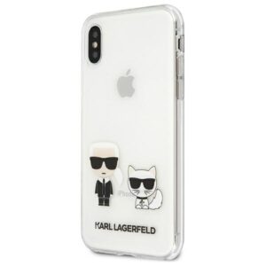 Karl Lagerfeld KLHCI65CKTR Apple iPhone Xs Maxkietas dėklas skaidrus Karl & Choupette - Image 2