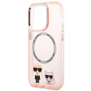 Karl Lagerfeld KLHMP14XHKCP Apple iPhone 14 Pro Max 6,7" kietas dėklas rožinės spalvos Karl & Choupette Aluminium Ma - Image 6