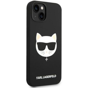 Karl Lagerfeld KLHMP14MSLCHBK Apple iPhone 14 Plus / 15 Plus 6,7" kietas dėklas juodos spalvos Silicone Choupette - Image 4