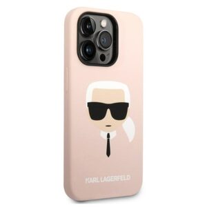 Karl Lagerfeld KLHMP14LSLKHLP Apple iPhone 14 Pro 6,1" kietas dėklas light rožinės spalvos Silicone Karl`s Head - Image 4