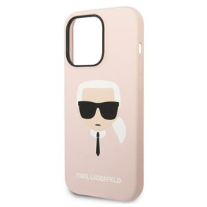 Karl Lagerfeld KLHMP14LSLKHLP Apple iPhone 14 Pro 6,1" kietas dėklas light rožinės spalvos Silicone Karl`s Head - Image 6