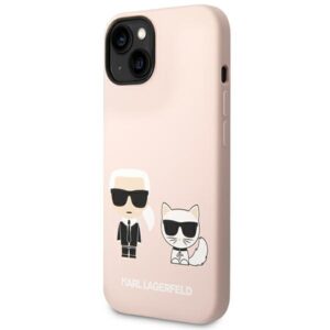 Karl Lagerfeld KLHMP14SSSKCI Apple iPhone 14/ 15 / 13 6,1" kietas dėklas light rožinės spalvos Silicone Karl & - Image 2