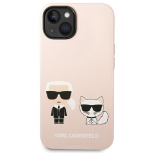 Karl Lagerfeld KLHMP14SSSKCI Apple iPhone 14/ 15 / 13 6,1" kietas dėklas light rožinės spalvos Silicone Karl & - Image 3