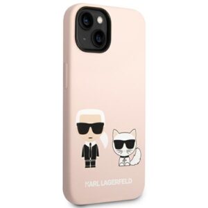 Karl Lagerfeld KLHMP14SSSKCI Apple iPhone 14/ 15 / 13 6,1" kietas dėklas light rožinės spalvos Silicone Karl & - Image 4