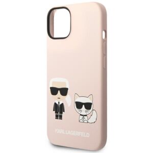 Karl Lagerfeld KLHMP14SSSKCI Apple iPhone 14/ 15 / 13 6,1" kietas dėklas light rožinės spalvos Silicone Karl & - Image 6
