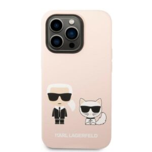 Karl Lagerfeld KLHMP14LSSKCI Apple iPhone 14 Pro 6,1" kietas dėklas light rožinės spalvos Silicone Karl & Choup - Image 3