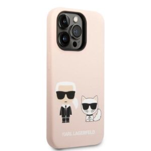 Karl Lagerfeld KLHMP14LSSKCI Apple iPhone 14 Pro 6,1" kietas dėklas light rožinės spalvos Silicone Karl & Choup - Image 4