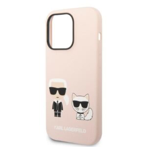 Karl Lagerfeld KLHMP14LSSKCI Apple iPhone 14 Pro 6,1" kietas dėklas light rožinės spalvos Silicone Karl & Choup - Image 6