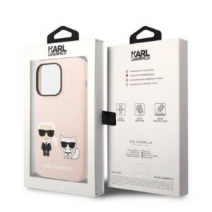 Karl Lagerfeld KLHMP14LSSKCI Apple iPhone 14 Pro 6,1" kietas dėklas light rožinės spalvos Silicone Karl & Choup - Image 8