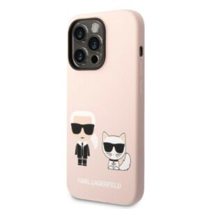Karl Lagerfeld KLHMP14XSSKCI Apple iPhone 14 Pro Max 6,7" kietas dėklas light rožinės spalvos Silicone Karl & C - Image 2