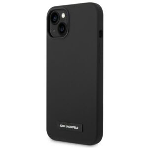 Karl Lagerfeld KLHMP14MSLMP1K Apple iPhone 14 Plus / 15 Plus 6,7" kietas dėklas juodos spalvos Silicone Plaque Mag - Image 2