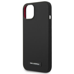 Karl Lagerfeld KLHMP14MSLMP1K Apple iPhone 14 Plus / 15 Plus 6,7" kietas dėklas juodos spalvos Silicone Plaque Mag - Image 6