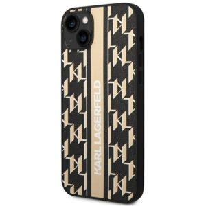 Karl Lagerfeld KLHCP14MPGKLSKW Apple iPhone 14Plus / 15 Plus 6,7" kietas dėklas rudos spalvos Monogram Stripe - Image 2