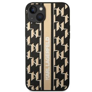 Karl Lagerfeld KLHCP14MPGKLSKW Apple iPhone 14Plus / 15 Plus 6,7" kietas dėklas rudos spalvos Monogram Stripe - Image 3