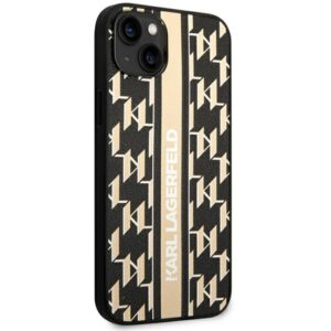Karl Lagerfeld KLHCP14MPGKLSKW Apple iPhone 14Plus / 15 Plus 6,7" kietas dėklas rudos spalvos Monogram Stripe - Image 4