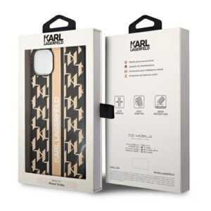 Karl Lagerfeld KLHCP14MPGKLSKW Apple iPhone 14Plus / 15 Plus 6,7" kietas dėklas rudos spalvos Monogram Stripe - Image 8